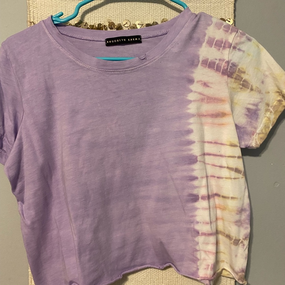 Tye die cropped tee